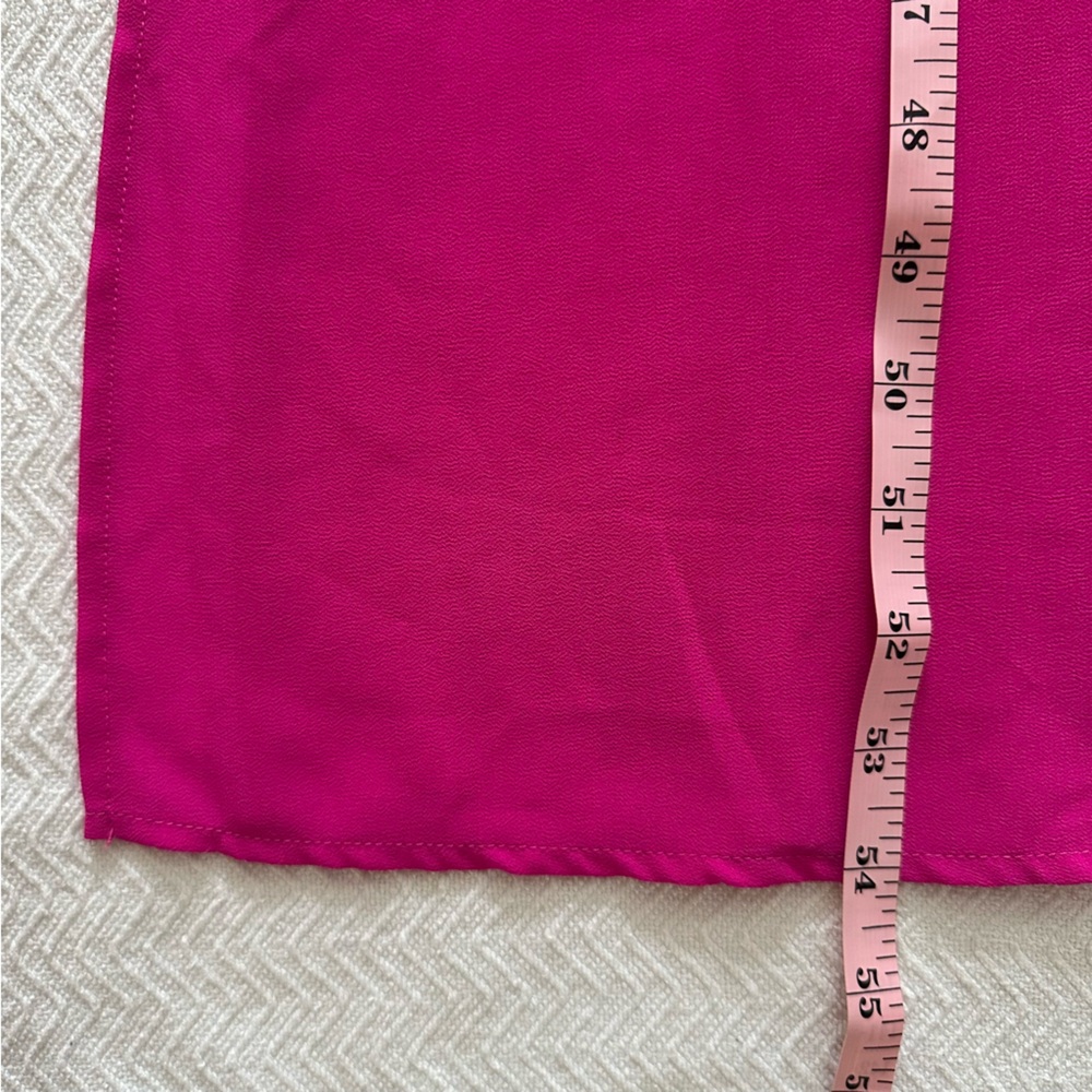 NWT Lulus Resortwear Bright Magenta Sheer Maxi Slip Dress Cover-Up Size Medium - Picture 10 of 15